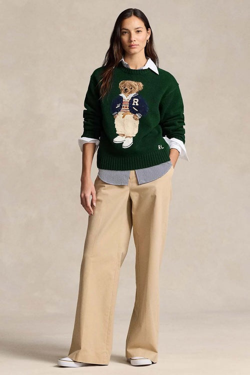 Sweater R&L | Green Polo Bear