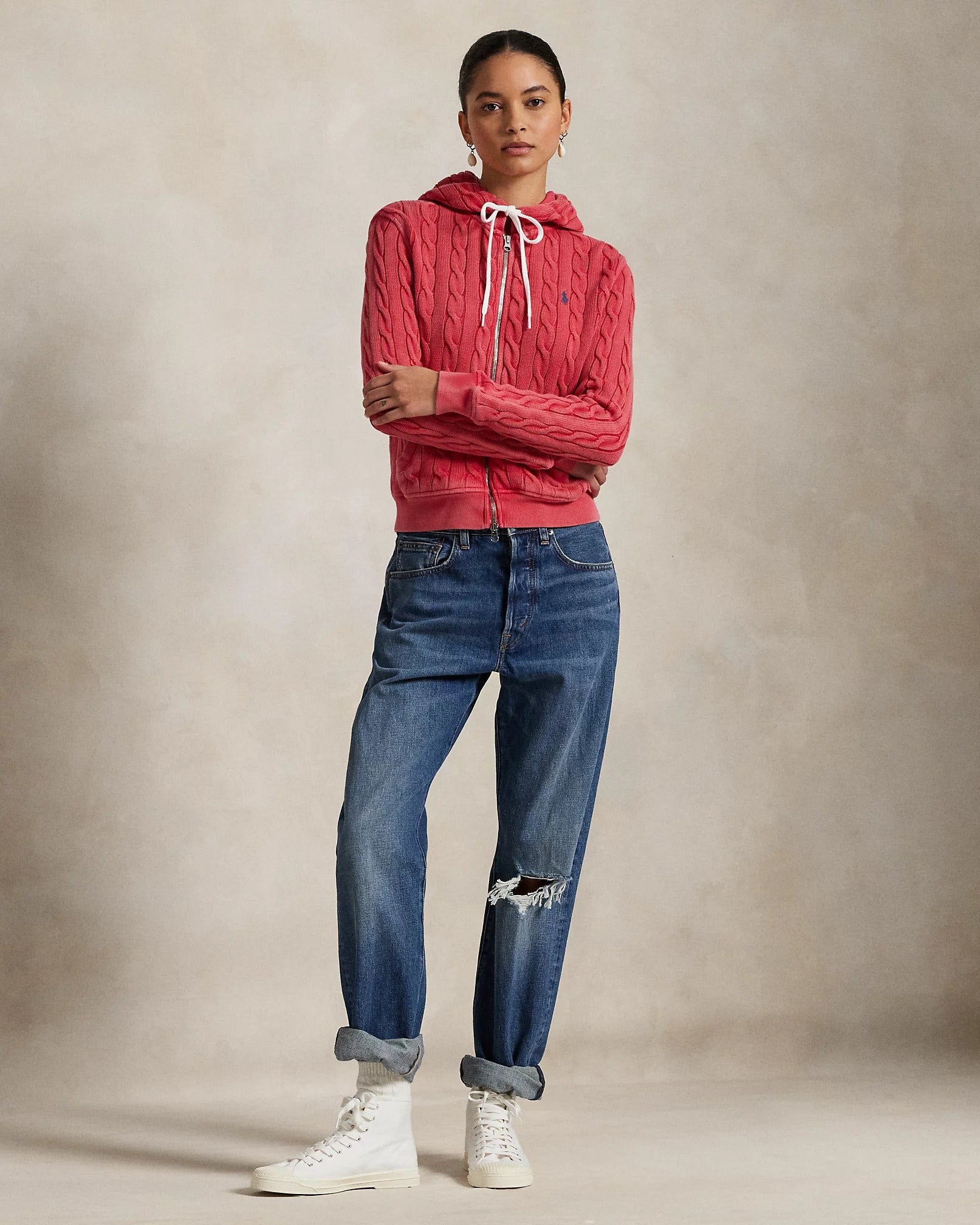 Hoodie R&L | Knitted Cotton Zip-Up